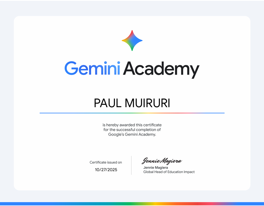 googe gemini certificate